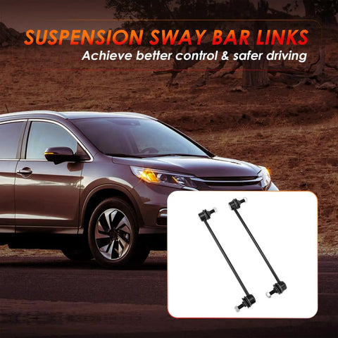 Front Sway Bar Links Set For 2007 2016 CR V And 2007 2012 RDX Replacement OEM Style For A Smoother Ride And Tight Cornering Eliminates Clunk Reduces Body Roll Heavy Duty Performance 2 Piece Pair, black steel links