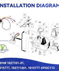 Installation diagram for Voltage Regulator Rectifier For Club Car Gas Golf Cart 1992 Up DS Carryall Replacement OEM 1027101 01 1015777 EPIGC113 102711201