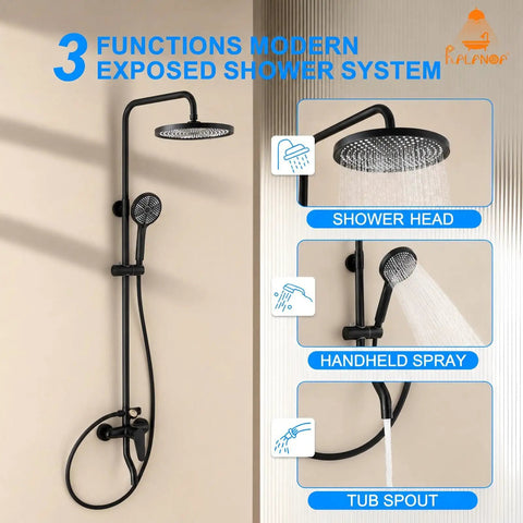 Top Tier Outdoor Shower Kit With Digital Temperature Display And Matte Black Stainless Finish Built For Patios Featuring A Simple Dial Thermometer To Stop Scalding Gives No Fuss Reliability Delivers Quick Install And Steady Pressure For Yard Tasks And