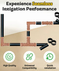 Half Inch Drip Irrigation Barbed Coupling Set, 25 Pack Straight Connectors For Half Inch Tubing, 17mm ID, lawn irrigation use