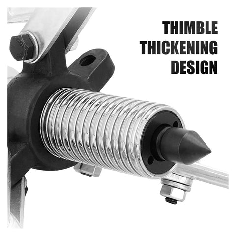 Close-up of thimble thickening design on Top Rated Heavy Duty 5 Ton Split Unit Hydraulic Gear Puller Wheel Bearing Remover.