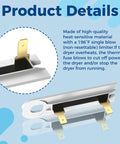Close-up of Three Pack Dryer Thermal Fuse Replacement Kit 196 Fahrenheit Non Resettable Overheat Protector showing design details.
