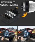 7 Channel 2.4G RC Transmitter With Receiver For Cars, Crawlers, And Boats, Anti Jamming FHSS Tech with built-in light control