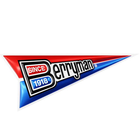 Berryman brand logo with red and blue triangle design featuring 'Since 1918' text