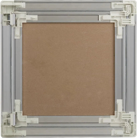 Seamless Touch Latch Drywall Access Door For Walls And Ceilings Invisible Flush Fit Dead Silent Frame Custom Finish Ready Zero Visible Hardware Top Shelf Hidden Panel 12 By 12 Inches with aluminum frame.
