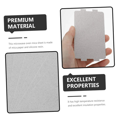 Mica Sheets For Microwave Oven Heat Resistant Insulation Plates 10 Pieces Mica Accessory For Kitchen Appliances Protect Against Food Debris