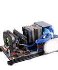 Open Air Test Bench PC Case For ATX MATX ITX Motherboards, DIY Aluminum Chassis For Overclocking And Heat Dissipation, Vertical GPU Mount Ready, Great For HTPC And Gaming Rigs.