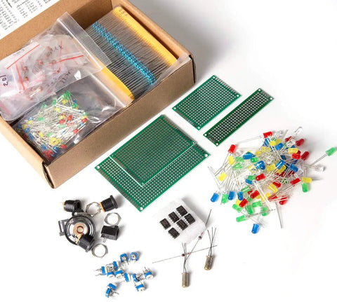 Massive Electronic Component Kit With 1900 Parts Including Capacitors Resistors LEDs Transistors Diodes 1N270 Germanium Diodes