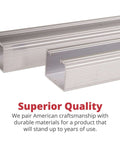 Beefy 48 Inch Top Hung Sliding Door Hardware Kit For 3/4 Inch Doors, 150 Pound Capacity, All Aluminum Track