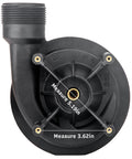 No Brainer Heavy Duty Drop In Swap Hot Tub And Spa Circulation Pump Wet End Fits LX Spa Rigs, black with measurements.