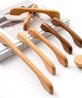 Six Piece Walnut Wood Drawer Pulls Ergonomic Cupboard Handles For Kitchen Cabinets And Dressers Minimalist Solid Wood Hardware
