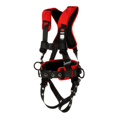 Protecta Pro3 Comfort Full Body Harness For Worksite Construction Medium Large with 3 D Rings, tongue buckle, and impact indicator