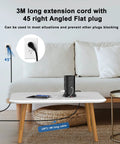 Tower Power Strip With USB Ports And Surge Protector 9 Widely Spaced AC Outlets Plus 5 USB Ports Including One USB C 10 Ft Extension Cord