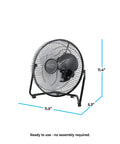 Front view of 9 Inch High Velocity Desk Fan with All Metal Build, Turbo Air Circulator, 3 Speed Settings, ETL Listed