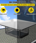 Heavy Duty 8X13 Inch Chimney Cap, Badass 304 Stainless Steel Spark Arrestor For Fireplace installed on a roof.