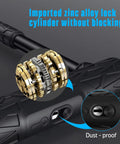 Close-up of lock mechanism and keyhole on Beefed Up Heavy Duty Bike U Lock With 12 Ton Shear Strength 20mm U Shape Anti Theft Silicone Covered Lock Keyhole With Sliding Cover Includes 4ft Steel Cable Mounting Bracket And 3 Keys