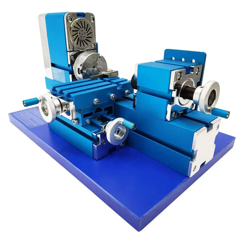IntXanth All-Metal Mini Wood Lathe Machine Spinning At 20000Rpm For Precision Hobbyist Carving Soft Metals and Plexiglass Crafts