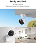 Outdoor Security Camera With 2K 4MP HD Video, Wired Indoor Outdoor Surveillance For Home, mounted on outdoor and indoor walls