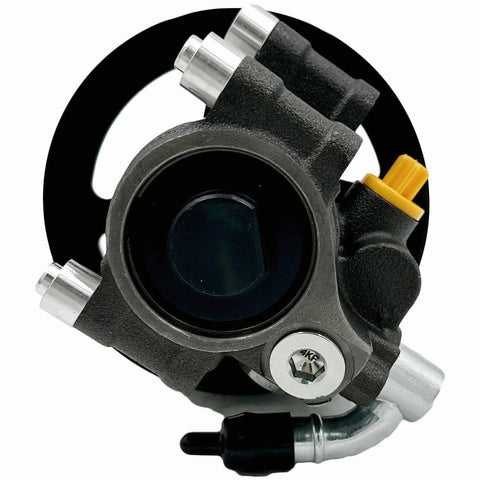 Front view of Power Steering Pump With Pulley Reservoir Replacement For Ford Expedition 2003 2006 F150 2004 2008 And Lincoln Mark LT 2006 2008