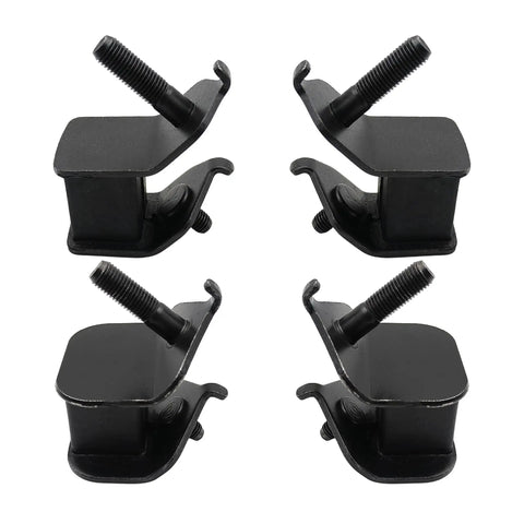 Heavy Duty Generator Anti Vibration Rubber Mount With Shock Absorbing Isolation Pad set of four black rubber mounts with bolts.