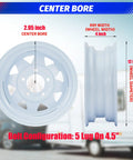 2 Pack 4.80-12 Trailer Tires On 12 Inch Rims With 5 Lug On 4.5 Inch Bolt Pattern 2.95 Inch Center Bore tire rim measurement guide