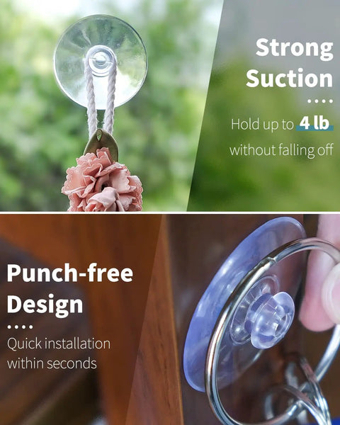 Strong suction and punch-free design of small rubber suction cups for glass 30 pack assorted sizes 0.8 1.2 1.8 inch