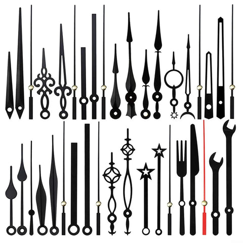 Assorted clock hands for DIY Quartz Clock Movement With Illuminated Hands For Wall Clock Restoration And Repair