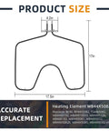 Oven Bake Element WB44X5082 Fits GE Hotpoint Kenmore Ranges Easy Install, dimensions 17.5x17 inches, showing dimensions and connectors