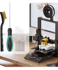 Pro Grade 3D Printer Nozzle Cleaning Kit With Soft Rubber Handle, 0.4mm Cleaning Needles And Copper Wire Brush, Great For 1.75mm Nozzles