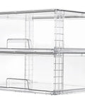 Stay Flawlessly Organized With These Hella Spacious Clear Stackable Storage Drawers 2 Pack Large Plastic Bins For Pantry Closet Heavy Duty Boxes For Daily Essentials, clear plastic bins stacked.
