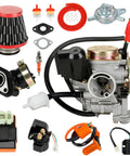 GY6 50cc CDI Kit With Carburetor, Ignition Coil, Rectifier Regulator And Solenoid Relay For 139QMB 4 Stroke Scooters Like Taotao Roketa Jonway SunL Baja Peace Sports Lance Ice Bear Vitacci Jmstar, full set display