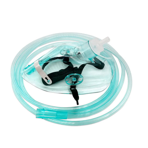 3 Pack Adult Oxygen Masks For Generators With 6.6 Foot Tubing And Adjustable Elastic Straps Size L Durable PVC Build Soft Fit For Comfortable All Day Wear Individually Packaged For Convenience