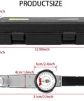 Dial Indicator Torque Wrench For Auto Assembly, 0 To 100 Newton Meter, Bidirectional Operation, Half Inch Drive Indicating Torque Meter, Durable Alloy Steel Build, Easy Zero Adjustment, Great For Precise Torque Testing, with case