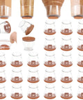 24 Pack Silicone Chair Leg Floor Protectors For Hardwood Floors, Felt Pads That Silence Scratches, Set of clear caps on legs