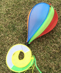 Rainbow Windsock Set Of 3 Hot Air Balloon Wind Spinners for outdoor garden and yard decor on grass