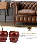 Two Pack Sturdy Wood Furniture Legs For Sofa, Table, And More With Noise Reduction Design, Replacement Legs For Living Room Decor