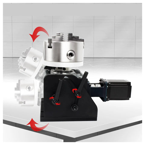 Precision Cnc Rotary Table Index Head Features Smooth Speed Control For Arc And Seam Welding Mechanical Arm Setup Runs Slick And Handles Heavy Daily Tasks showing a rotating mechanism with fine controls.