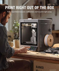 Centauri Carbon CoreXY 3D Printer With Auto Calibration 320C Nozzle Built In Camera, side view on desk, ready to print