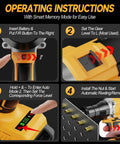 Step-by-step guide showing how to use Cordless Rivet Nut Gun For Dewalt 20V Max Battery With Auto Mode And Memory