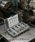 150-Piece 304 Stainless Steel Helical Thread Insert Kit for Metal Thread Repair on workshop table
