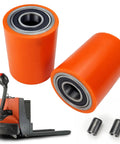 2 Pcs Pallet Jack Wheel Load Kit 8HBW23 Replacement For Electric Pallet Jack Lift Truck Compatible With Model 8HBW23 shown in orange