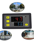 Dual Pack 12V DC Timer Delay Relay Module With 20A Capacity Programmable LED Digital Cycle Timer Plug And Play On Off Control 0ms To 999 Hours Easy Setup For Home Automation And Electronics, front view