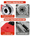 Upgraded die sets and indicator light of Heavy Duty 2300W Electric Pipe Threader For 1/2 To 2 Inch Stainless Steel And Gas Lines.
