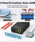 Beefy 10000W Battery Spot Welder With 1200A Dual Pulse, Portable 18650 Lithium Battery Pack Welder With LCD Display, foot pedal and auto modes