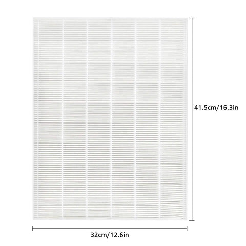 Replacement Filter H For 5500-2 And AM80 Air Purifiers, showing dimensions of white filter panel, 32cm by 41.5cm