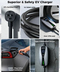 Next Level Nacs Station For Tesla Drivers Featuring Hella Fast Level One And Two Charging with ETL Certified Plug and UL listed cable.