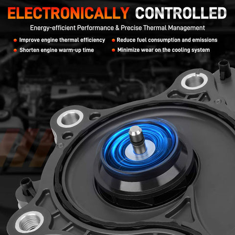 Detail of Pick Up This Solid Electric Engine Water Pump Assembly With Gasket showing electronic control and cooling mechanism.
