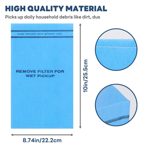 Heavy Duty Wet Dry Vacuum Filter Bags For Two And A Half To Five Gallon Shop Vacs Fits Stinger Workshop WS01025F Craftsman