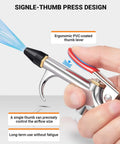 Four Piece Air Blow Gun Kit With Two Way Connection One Quarter Inch Quick Fitting And Rubber Tip ergonomic thumb lever