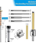 Straight Shots Precision Pen Mill Trimmer Kit With 8 Inch Turning Mandrel And Dual Pilot Cutter Shafts For Flawless Blank Prep showing tools and bushings.
